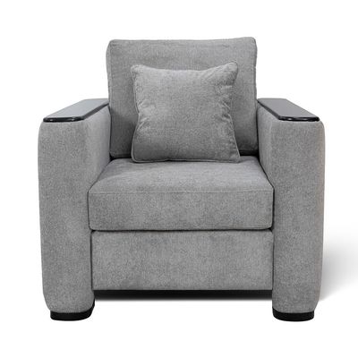 Seville 1 Seater Fabric Sofa - Ash Grey