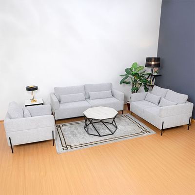Cordoba 1 Seater Fabric Sofa - Light Grey