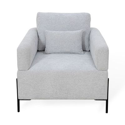 Cordoba 1 Seater Fabric Sofa - Light Grey