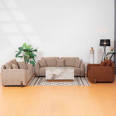 Hanalei 1 Seater Fabric Sofa - Rust
