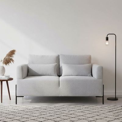 Cordoba 2 Seater Fabric Sofa - Light Grey