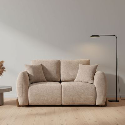 Hanalei 2 Seater Fabric Sofa - Brown