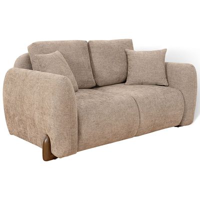 Hanalei 2 Seater Fabric Sofa - Brown