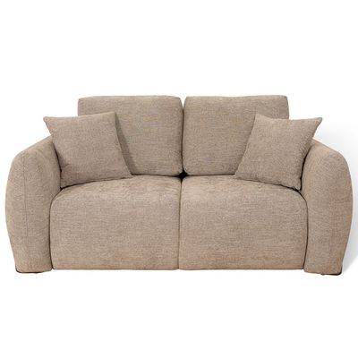 Hanalei 2 Seater Fabric Sofa - Brown