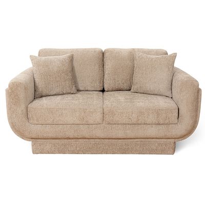 Mauna 2 Seater Fabric Sofa - Light Brown