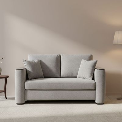 Seville 2 Seater Fabric Sofa - Ash Grey
