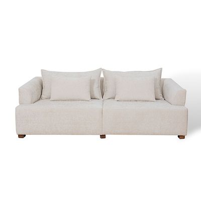 Giralda 3 Seater Fabric Sofa - Light Grey