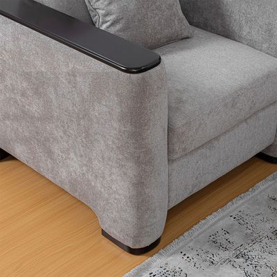 Seville 3+2+1 Seater Fabric Sofa Set - Ash Grey