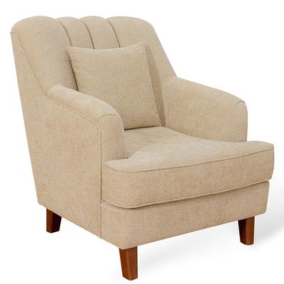 Steeva 1 Seater Fabric Sofa - Camel