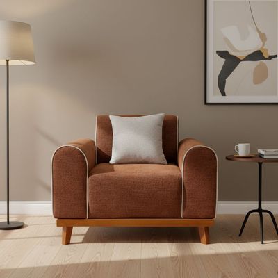 Retiro 1 Seater Fabric Sofa - Tan