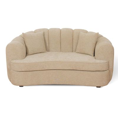 Steeva 2 Seater Fabric Sofa - Camel