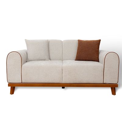 Retiro 2 Seater Fabric Sofa - Light Brown