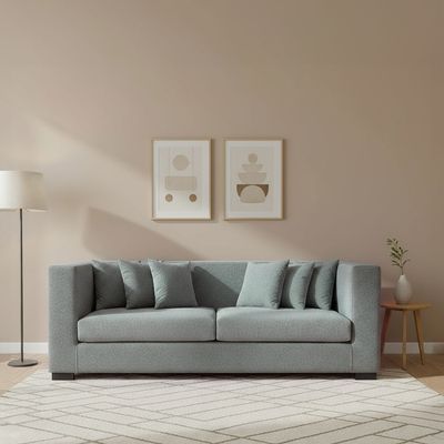Barcelona 3 Seater Fabric Sofa - Grey