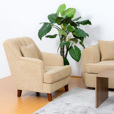 Steeva 3+2+1 Seater Fabric Sofa Set - Camel
