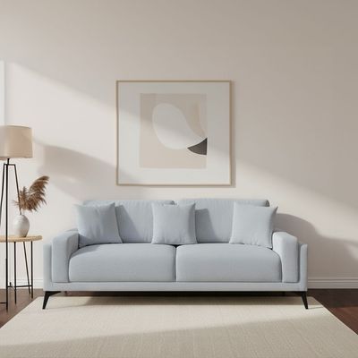 Sagrada 3 Seater Fabric Sofa - Light Grey