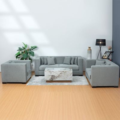 Barcelona 1 Seater Fabric Sofa - Grey