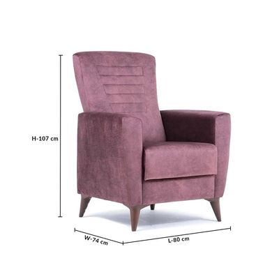 King 1-Seater Fabric Sofa