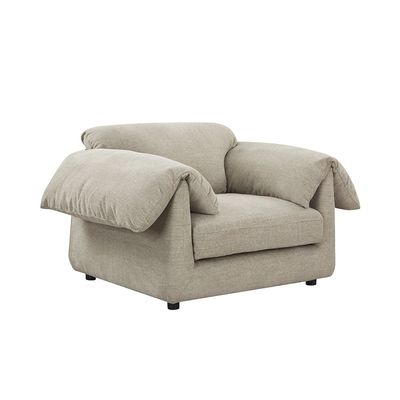 Khiara 1 Seater Fabric Sofa - Grey Khiara 1 Seater Fabric Sofa - Grey
