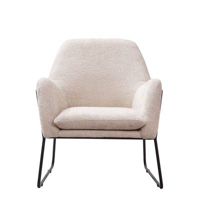 Akira 1 Seater Fabric  Accent Chair - Beige