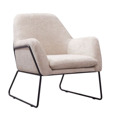 Akira 1 Seater Fabric  Accent Chair - Beige