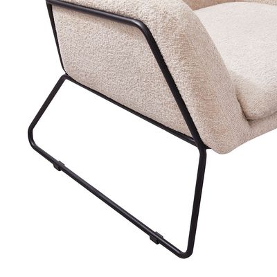 Akira 1 Seater Fabric  Accent Chair - Beige Akira 1 Seater Fabric  Accent Chair - Beige