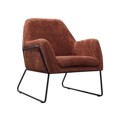 Akira 1 Seater Fabric  Accent Chair - Rust