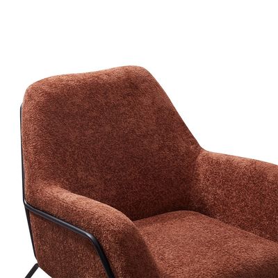 Akira 1 Seater Fabric  Accent Chair - Rust