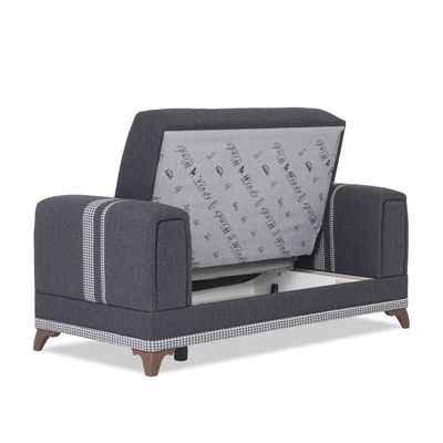 Krist 2 Seater Fabric Sofa - Dark Grey