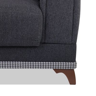 Krist 2 Seater Fabric Sofa - Dark Grey