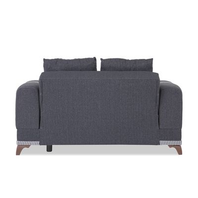 Krist 2 Seater Fabric Sofa - Dark Grey