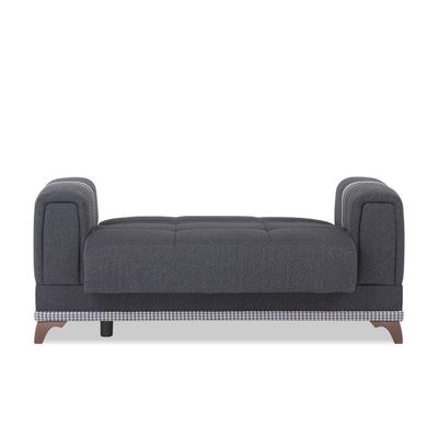 Krist 2 Seater Fabric Sofa - Dark Grey