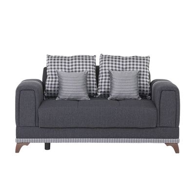 Krist 2 Seater Fabric Sofa - Dark Grey