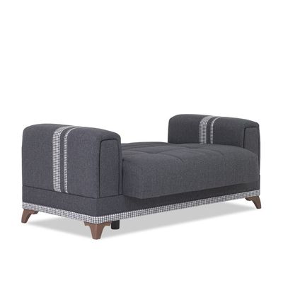 Krist 2 Seater Fabric Sofa - Dark Grey