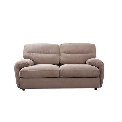 Fred 2 Seater Fabric Sofa - L.Brown Fred 2 Seater Fabric Sofa - L.Brown