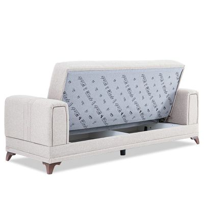 Krist 3 Seater Fabric Sofa - Beige