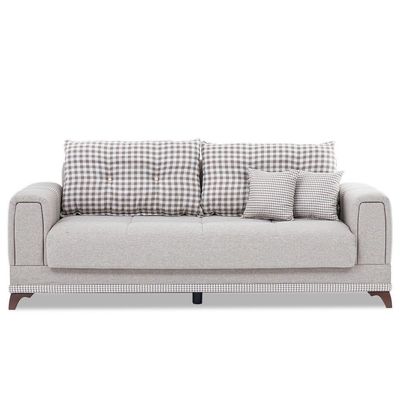 Krist 3 Seater Fabric Sofa - Beige