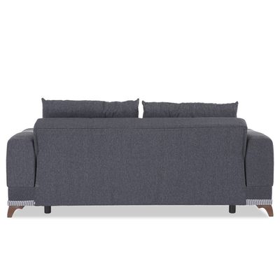 Krist 3 Seater Fabric Sofa - Dark Grey