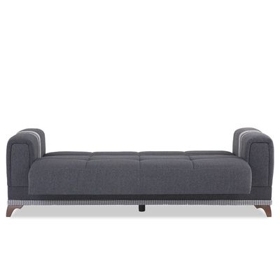 Krist 3 Seater Fabric Sofa - Dark Grey