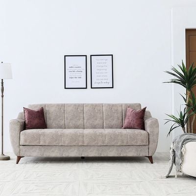 King 3-Seater Fabric Sofa Bed 