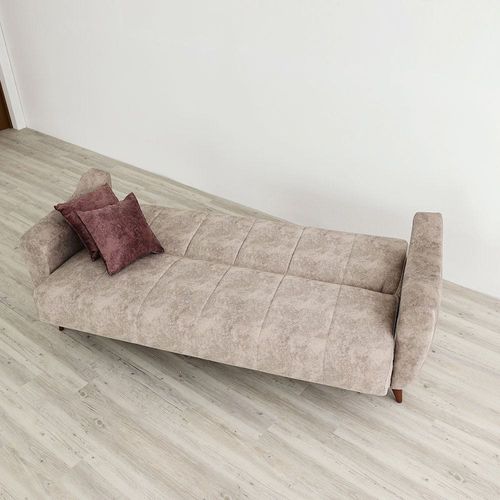 King 3-Seater Fabric Sofa Bed 