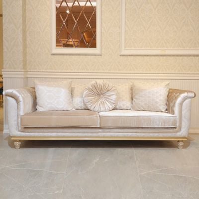 Troya Fabric Sofa 3s - Golden Cream