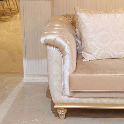 Troya Fabric Sofa 3s - Golden Cream