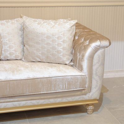 Troya Fabric Sofa 3s - Golden Cream