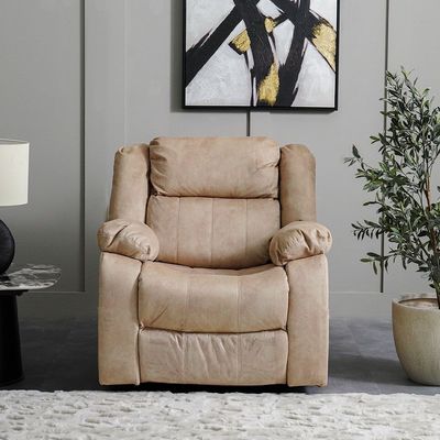 Aegon 6-Seater Push Back Recliner Set - Beige - With 2-Year Warranty