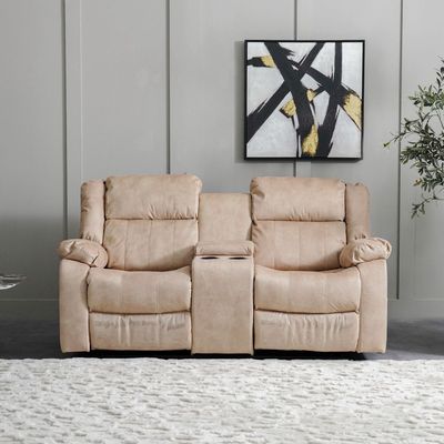 Aegon 6-Seater Push Back Recliner Set - Beige - With 2-Year Warranty