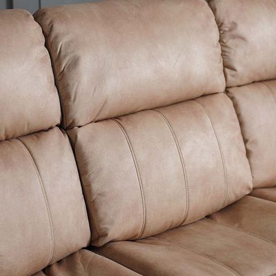 Aegon 6-Seater Push Back Recliner Set - Beige - With 2-Year Warranty