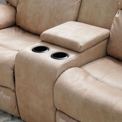 Aegon 6-Seater Push Back Recliner Set - Beige - With 2-Year Warranty