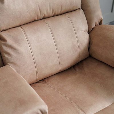 Aegon 6-Seater Push Back Recliner Set - Beige - With 2-Year Warranty