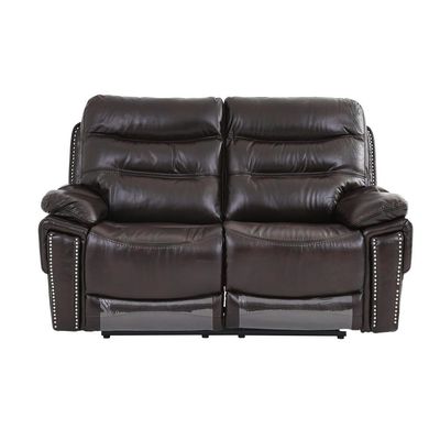 Lucy Leather Recliner 2 Seater - Brown