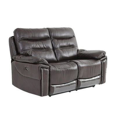 Lucy Leather Recliner 2 Seater - Brown